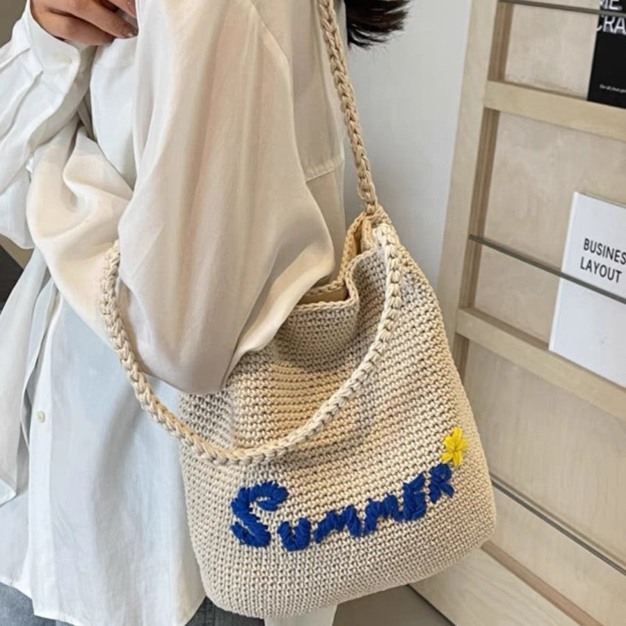 Handgearbeitete Baumwolltasche mit Fröhlichem Sommer-Motiv Brehn