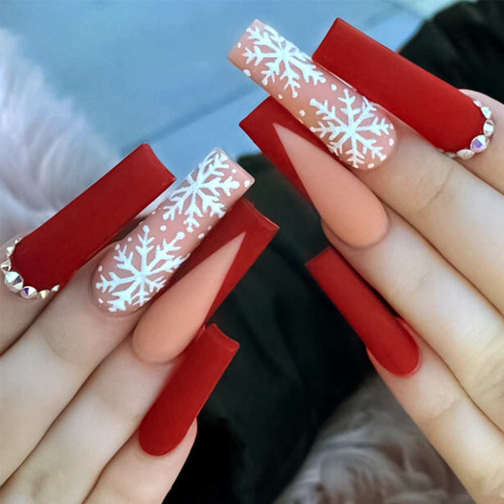 Festliches Urlaubs-Themen Press-On Nail Set Brehn