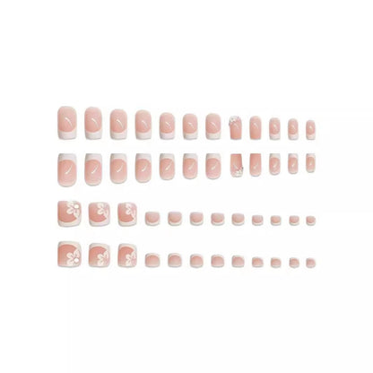 Elegantes French Tip Press-On Nagelkunstset Brehn