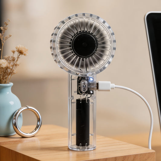 Damen tragbarer Mini USB-Ventilator mit LCD-Anzeige Brehn