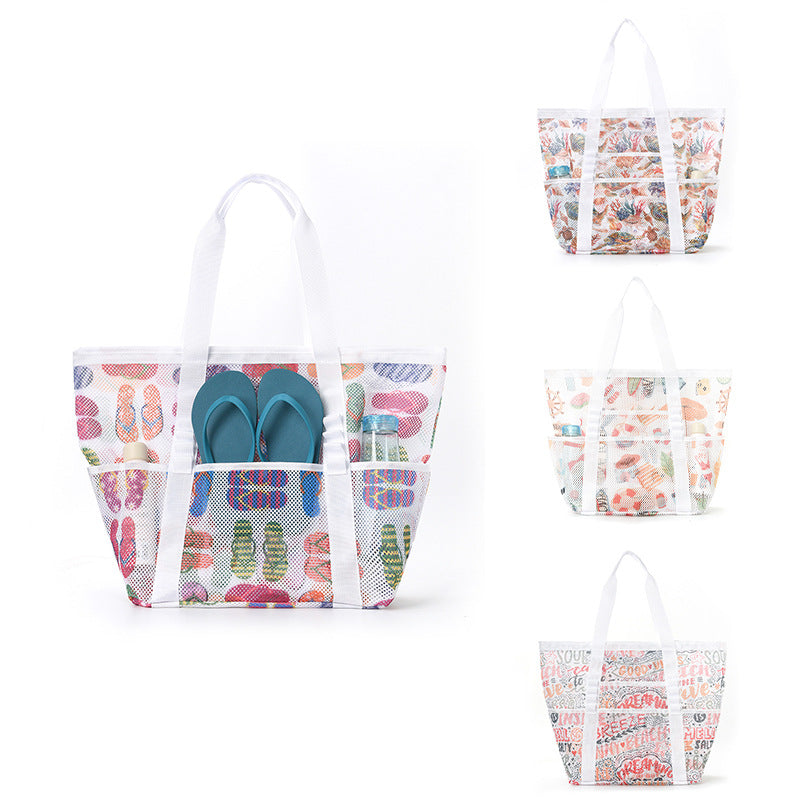 Netz-Strandtasche mit Buntem Motiv Brehn
