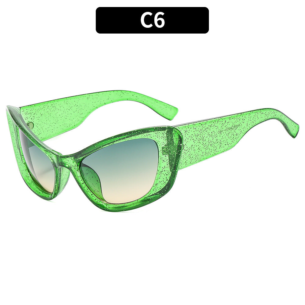 Fette Retro Geometrische Sonnenbrillen
