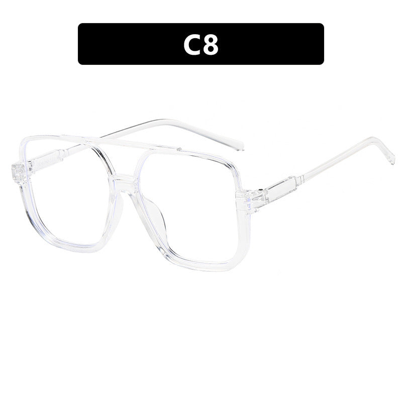 Damen modische quadratische Sonnenbrille mit transparentem Gestell Brehn