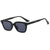 Damen trendige Sonnenbrille mit breitem, eckigem Rahmen Brehn
