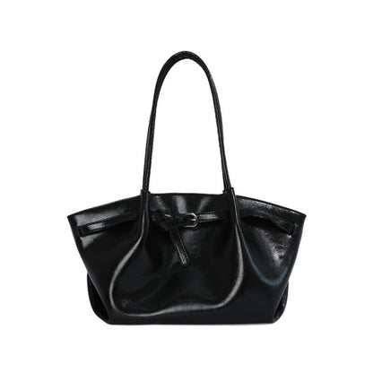 Schlanker minimalistischer Leder Tote Bag