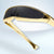 Damen Futuristische Designer-Sonnenbrille mit stilvollem goldenen Rahmen Brehn