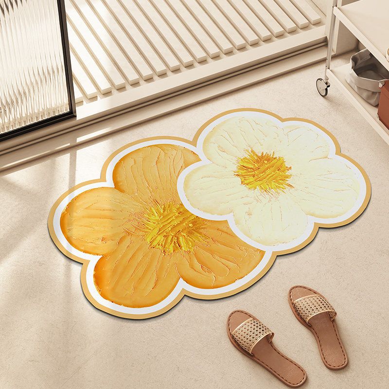Blumenförmige Plüsch-Badematte Brehn