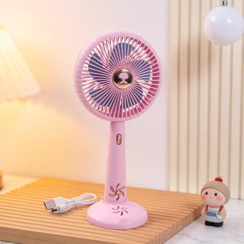 Damen Tragbarer Mini Tischventilator mit USB-Anschluss und leiser Betriebslautstärke Brehn
