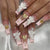 Dekoratives Press-On Nagelset mit 3D Akzenten Brehn