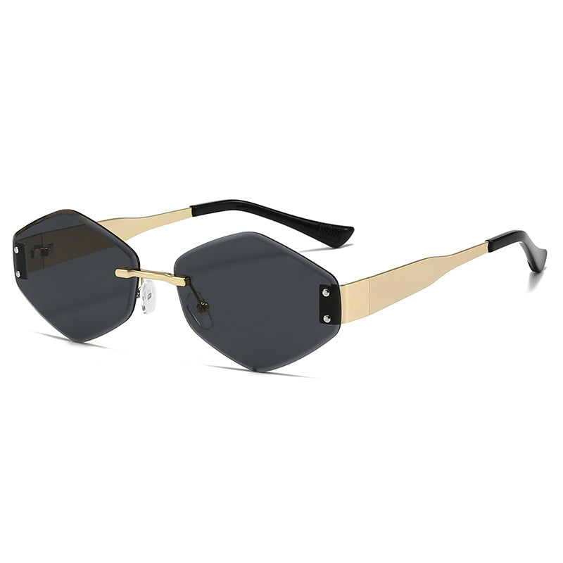 Damen modische Sonnenbrille im trendigen Hexagon-Design Brehn