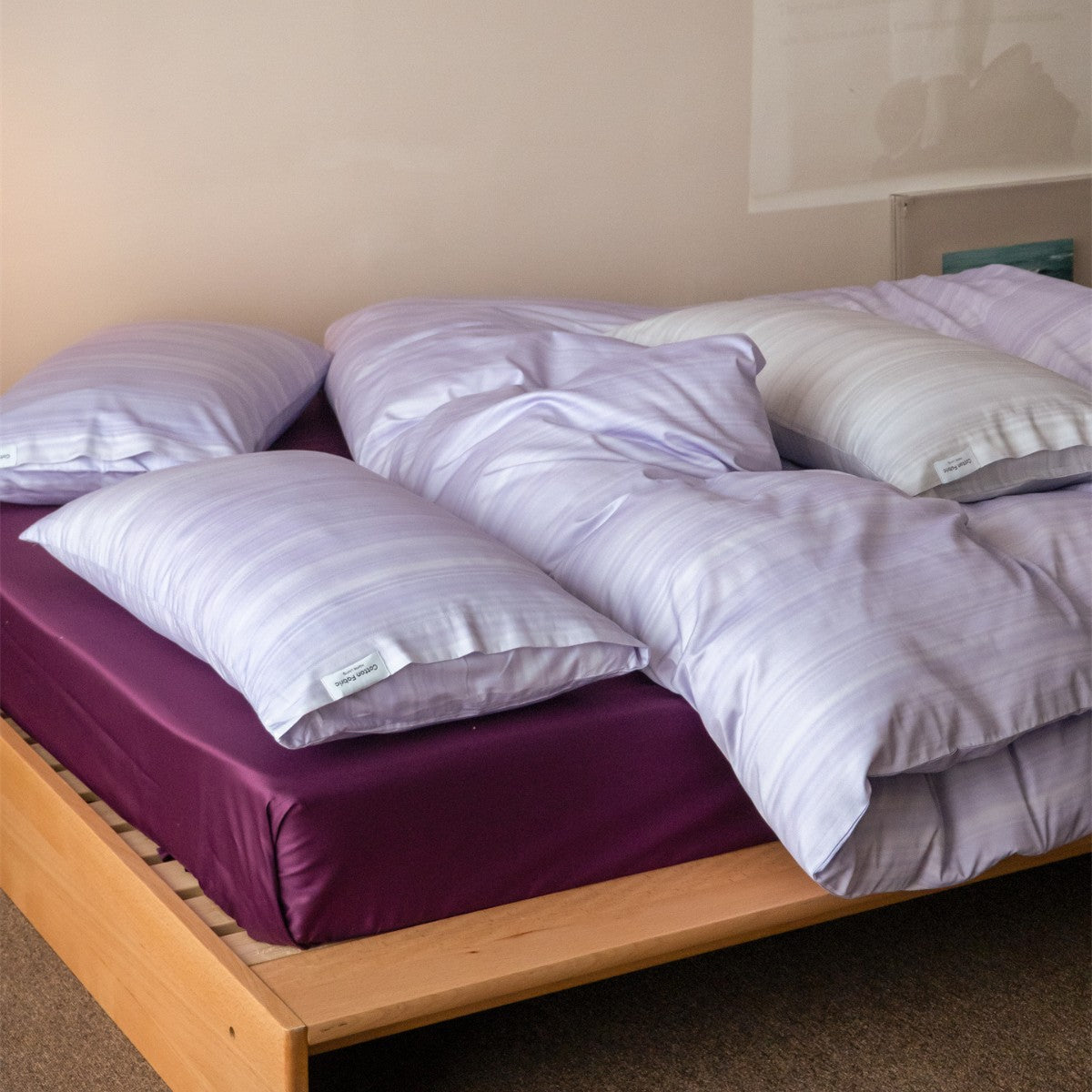 Luxus Baumwollsatin Bettwäsche Set mit Kissenbezügen