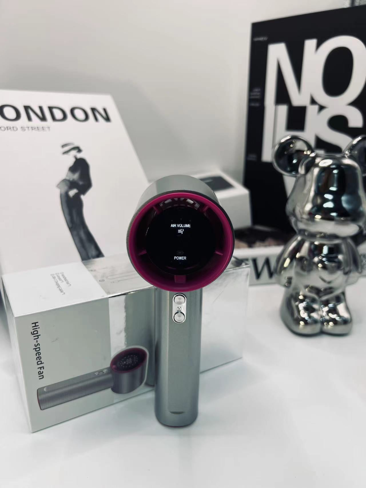 Damen Handlicher USB-Lüfter mit Temperaturanzeige Brehn