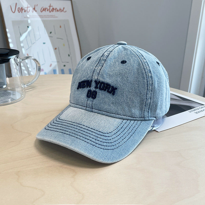 Herren Zerschlissenes Denim Baseball Cap Brehn