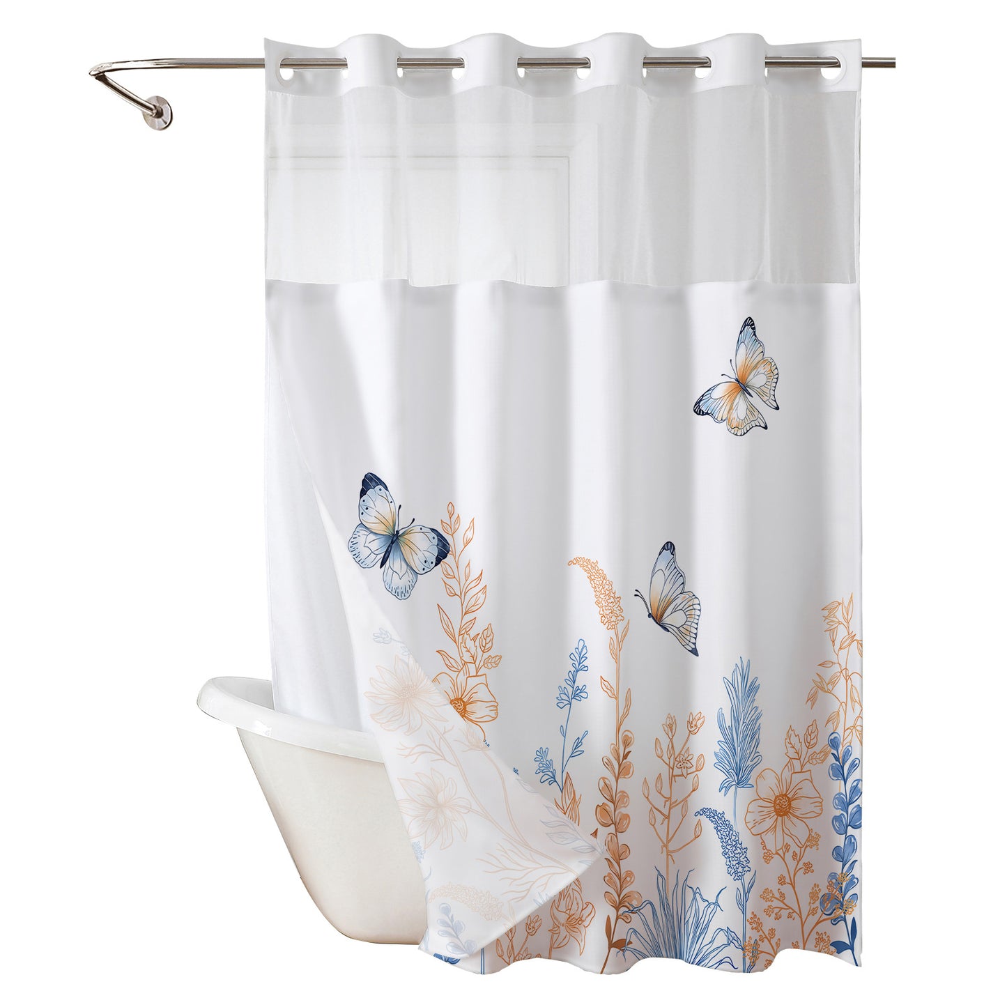 Elegante Schmetterlings-Duschvorhang Brehn