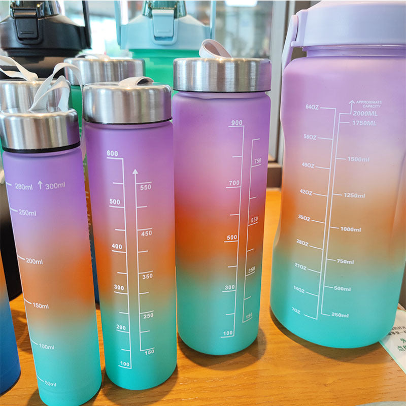 Damen isolierte Sporttrinkflasche mit ergonomischem Griff und auslaufsicherem Deckel Brehn
