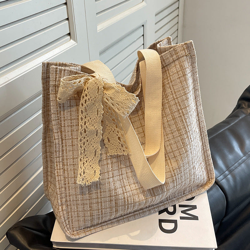 Spitzen-Detail Strukturierte Tote Bag
