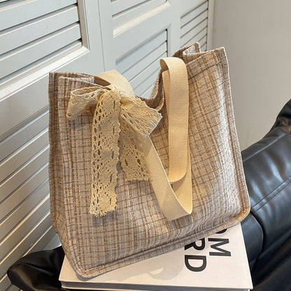 Spitzen-Detail Strukturierte Tote Bag