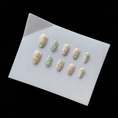 Dekorativer Blumen Press-On Nagelset  1791772955