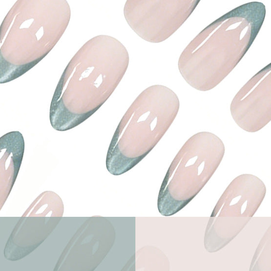 Gradient Glitter French Tip Nagelverstärkungen Brehn