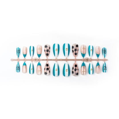 Sport-Themen Press-On Nail Art Set