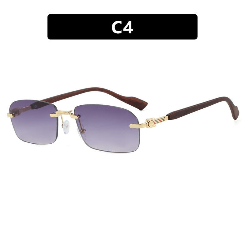 Damen Sonnenbrille mit elegantem Metallrahmen und stilvollen Holzdetails Brehn