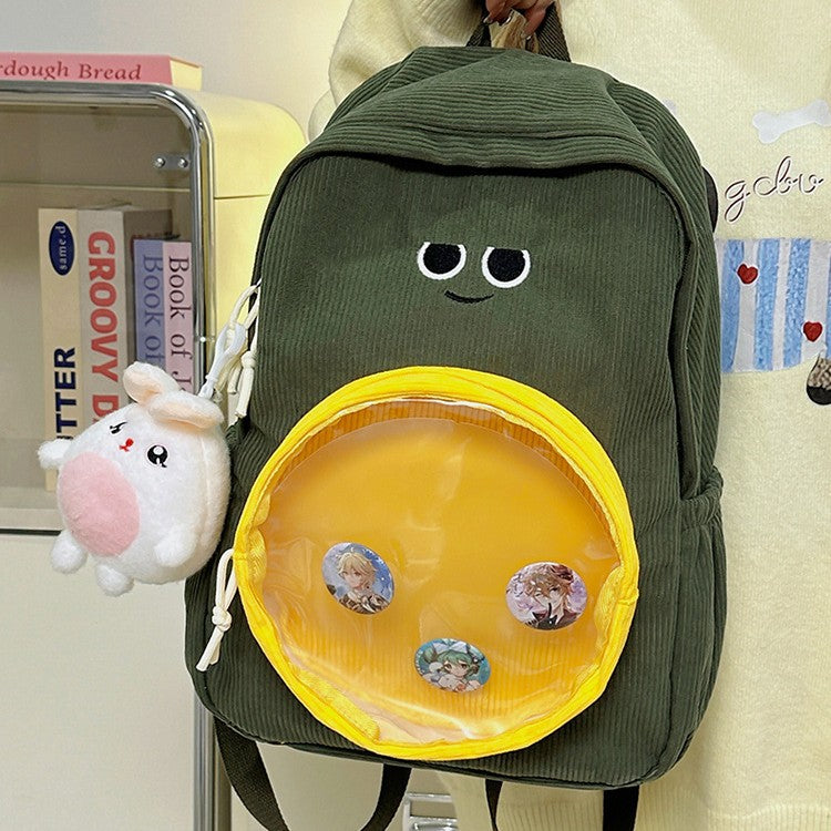 Rucksack mit Transparentem Sichtfenster und Tierischem Anhänger Brehn
