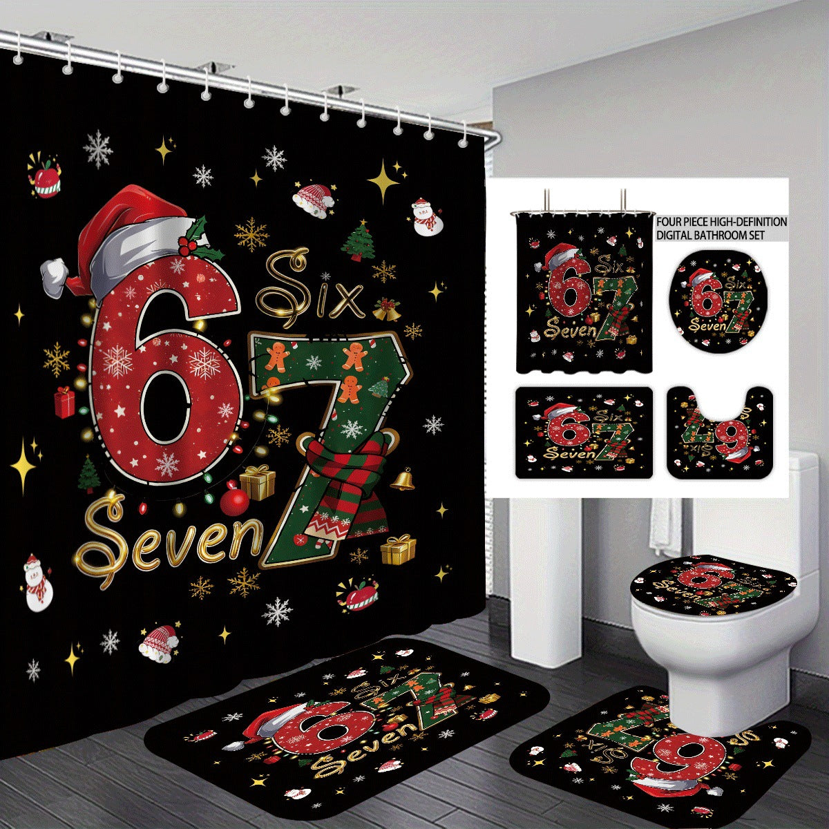 Buntes Dessert-Themen Badezimmer Set Brehn