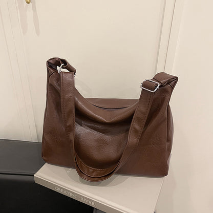Lässige Faux-Leder Hobo-Tasche