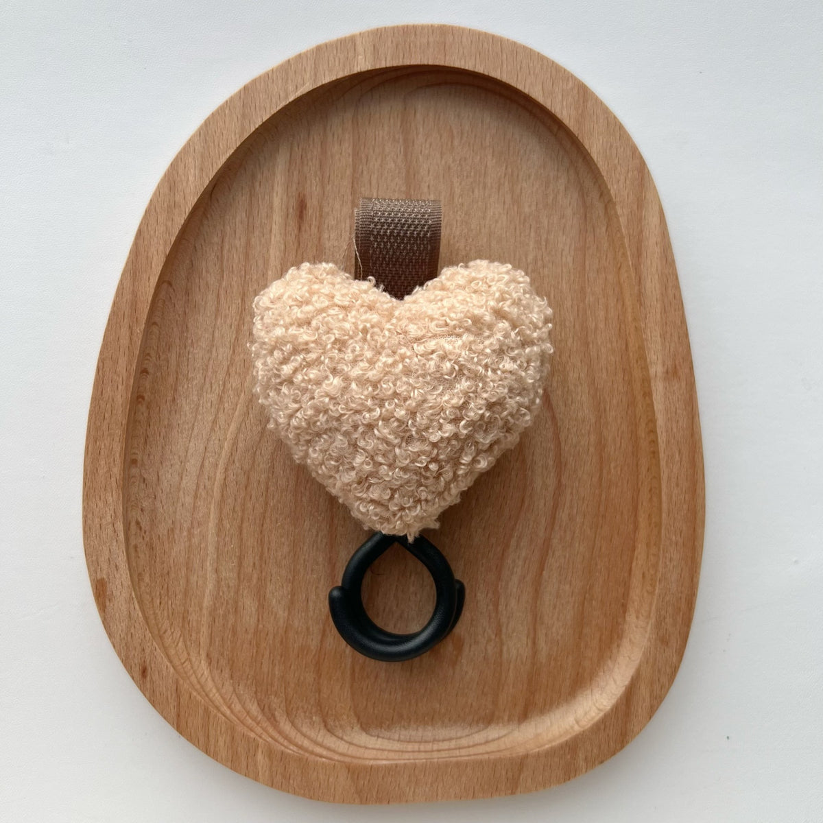 Plüsch Herz Schnullerhalter mit Silikon Beißring