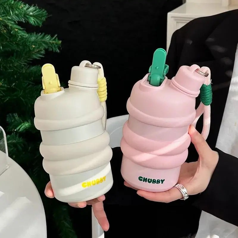 Damen Sportliche Edelstahl-Wasserflasche Brehn