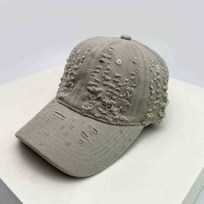 Damen Distressed Texturiertes Baseball Cap Brehn