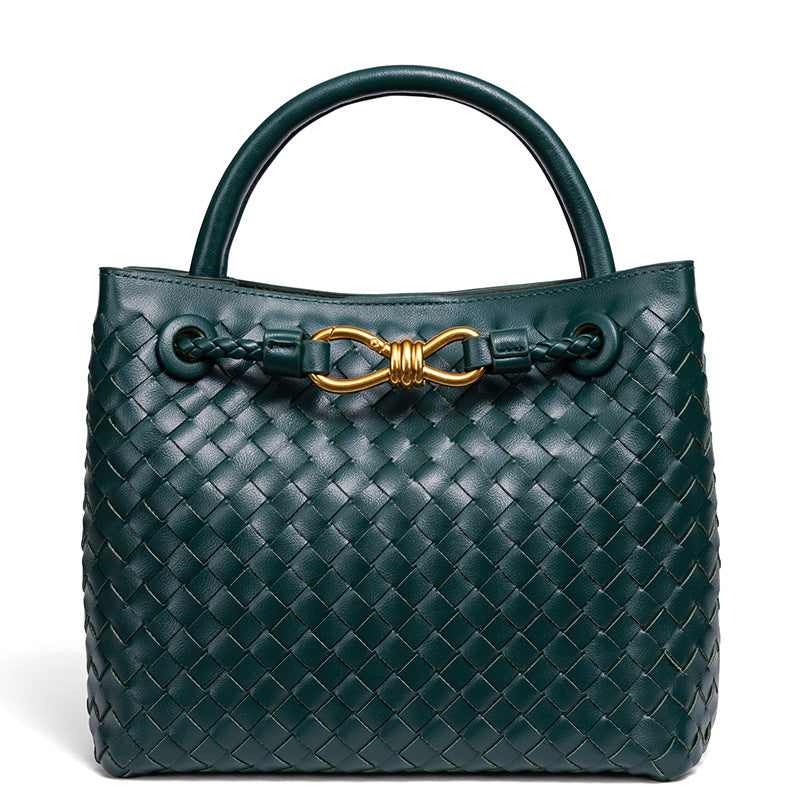 Elegante geflochtene Leder-Tasche Brehn