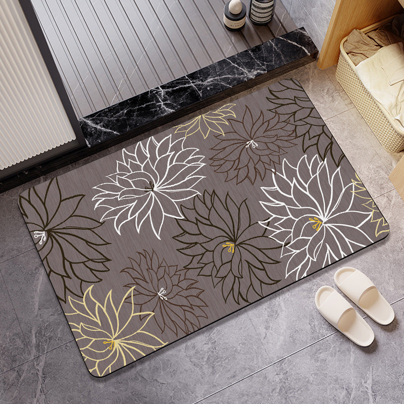 Modern abstraktes Blattdesign Teppich Brehn