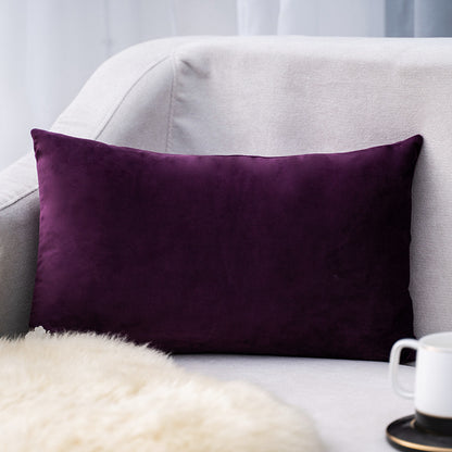 Plüschvelours-Lumbarkissenbezug mit verdecktem Reißverschluss und herausnehmbarem Einsatz