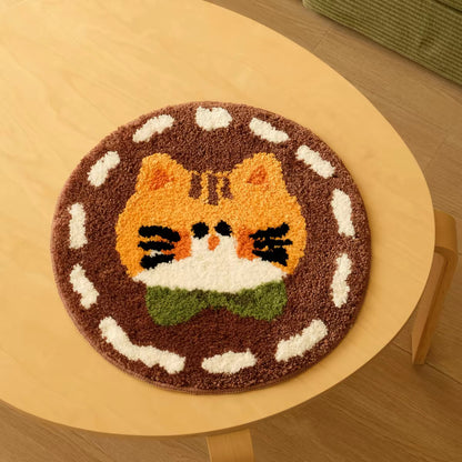 Niedlicher Katzenkopf Plüsch-Teppich Brehn