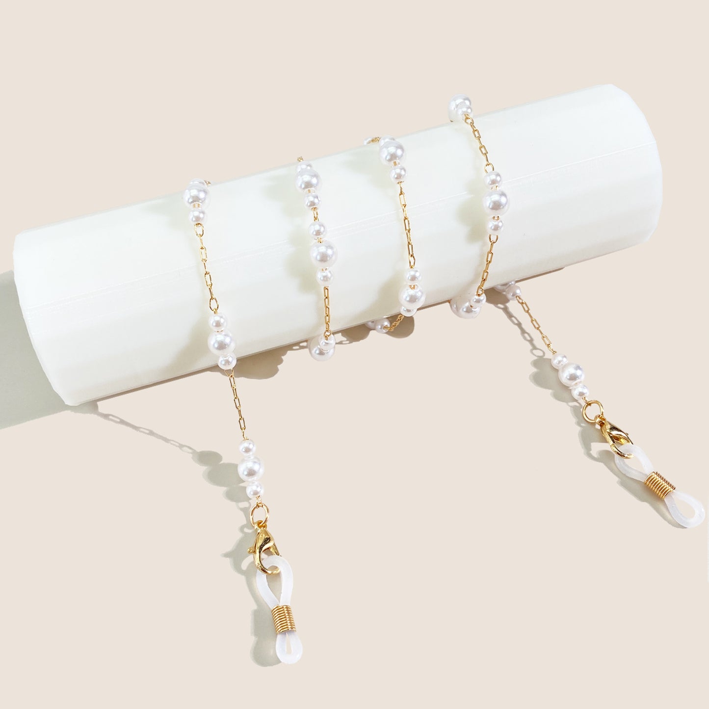 Elegante Perlenverzierte Brillen Kette Brehn