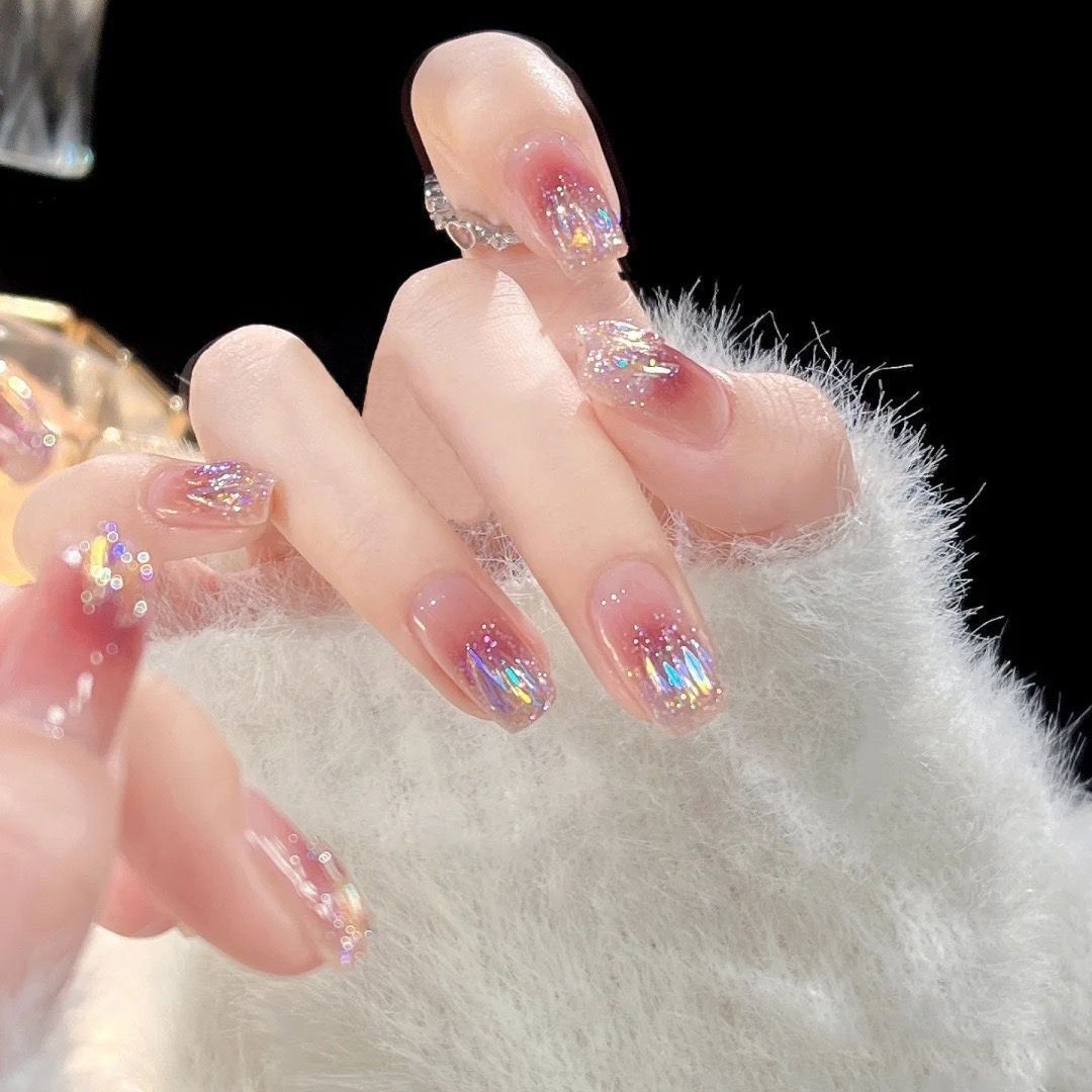 Glitzer Ombre Nagelset Brehn