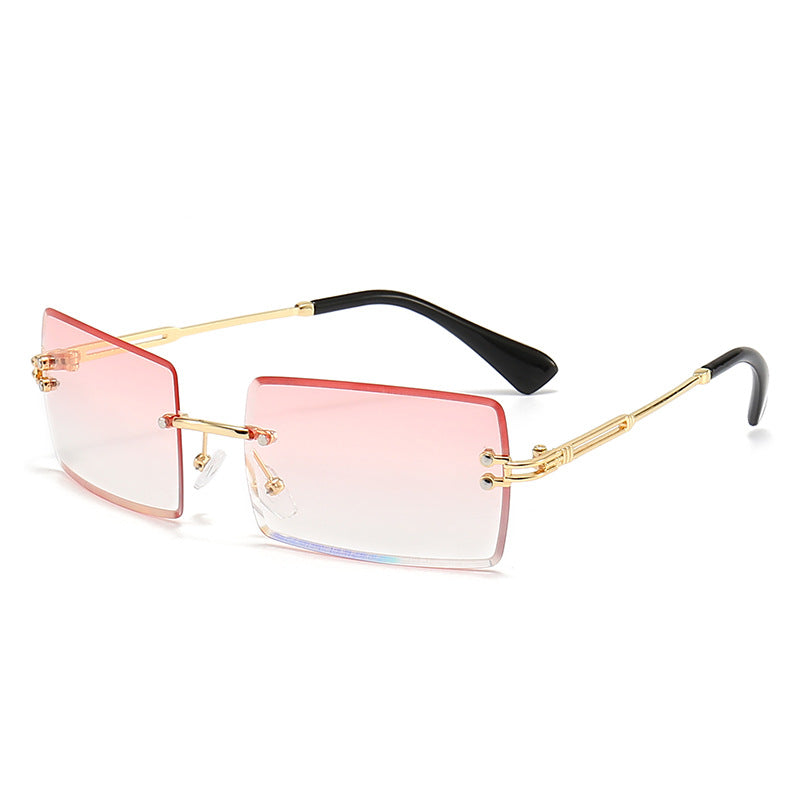 Damen modische rechteckige Sonnenbrille mit Gradient-Gläsern Brehn