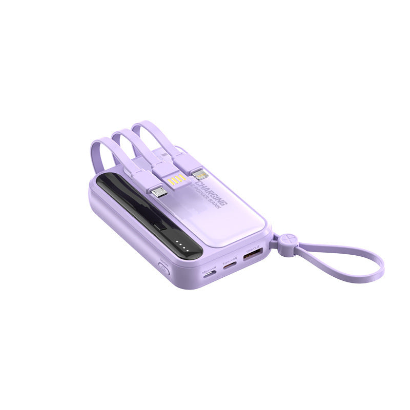 Tragbare Powerbank mit integrierten Schnellladeanschlüssen und multifunktionalem Kabel Brehn