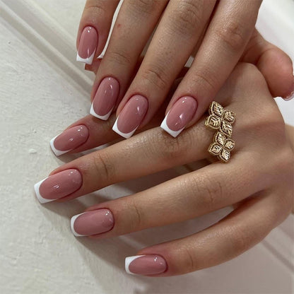 Elegantes French Tip Press-On Nagel Set Brehn