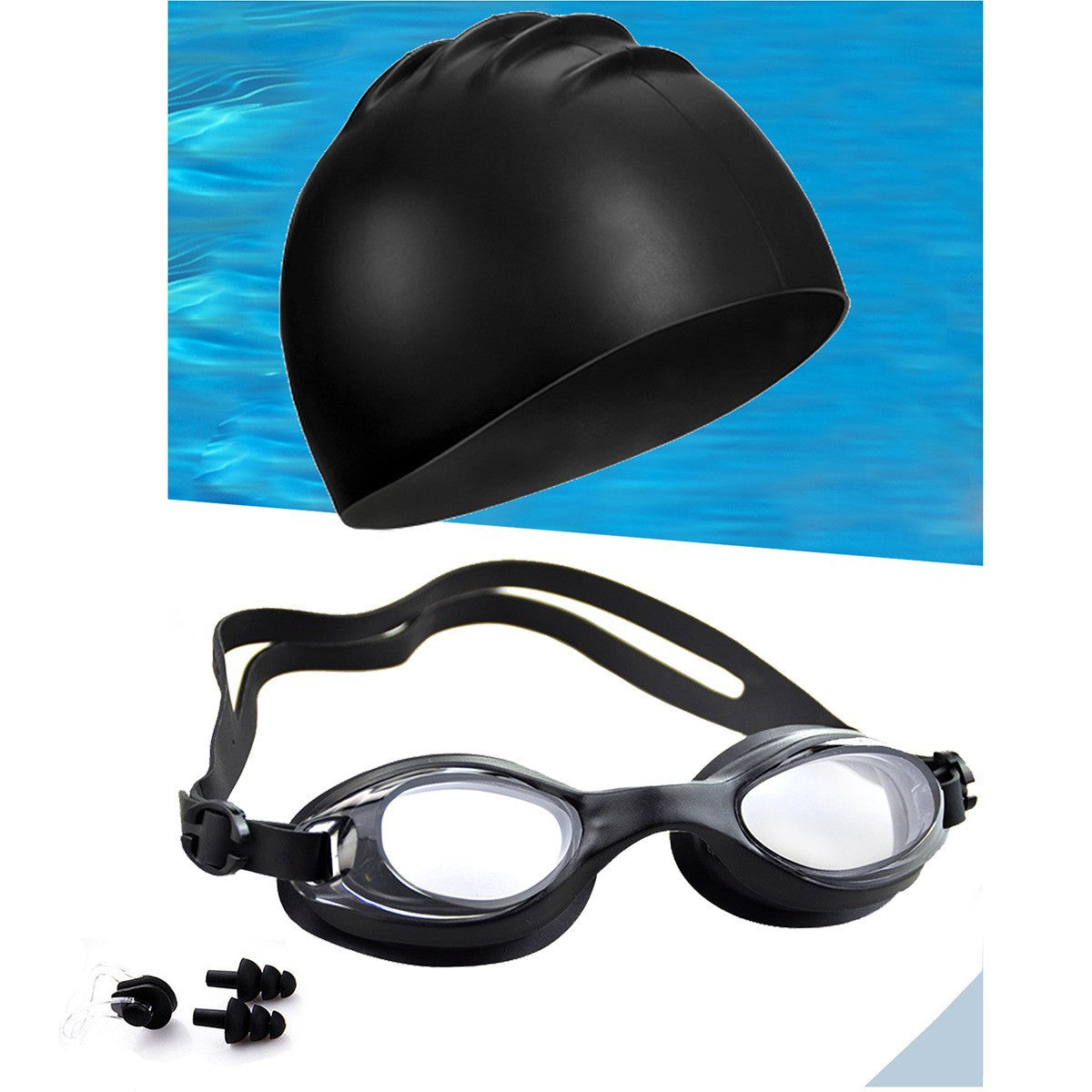 Schwimmset mit Ergonomischer Schwimmbrille und Zuverlässiger Badekappe Brehn