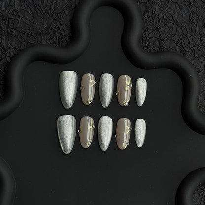 Dekorativer Glamour Press-On Nagelset