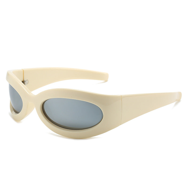 Damen trendige Sportsonnenbrille mit aerodynamischem Design Brehn