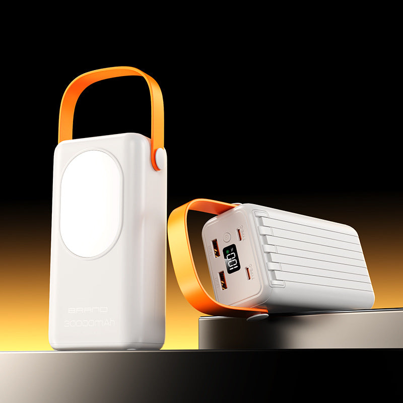 Hochleistungs Powerbank mit integriertem LED-Licht und digitaler Anzeige Brehn