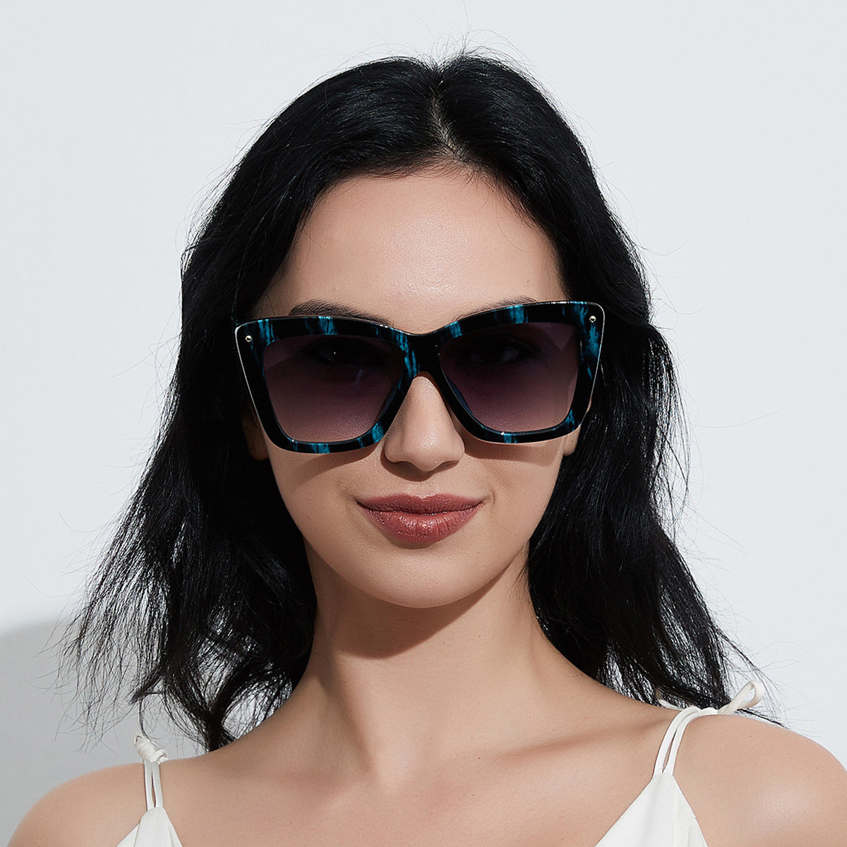 Damen geometrische oversized Sonnenbrille Brehn