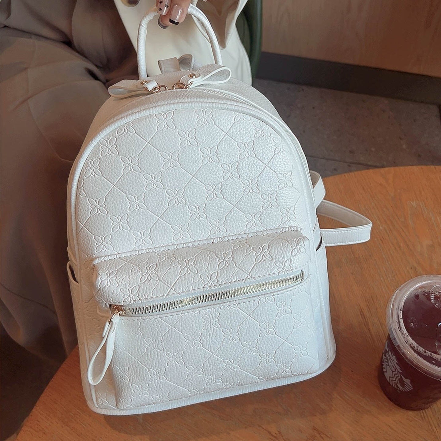 Florales Texturiertes Mini-Rucksack Brehn