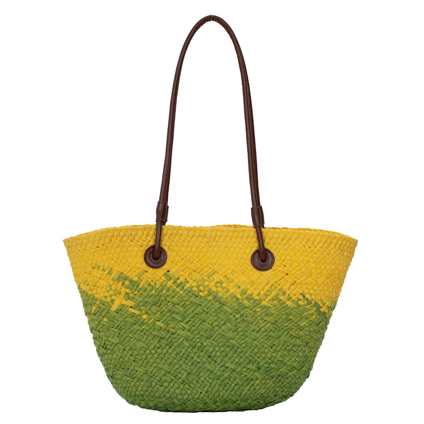 Elegante Handtasche Im Rattanstil mit Doppeltem Tragegriff Brehn