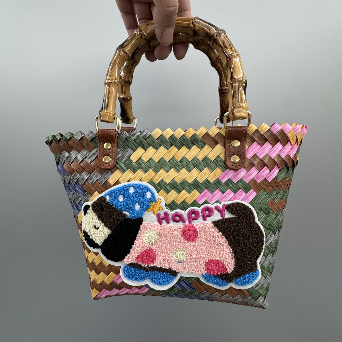 Verspielte Bast Handtasche Brehn