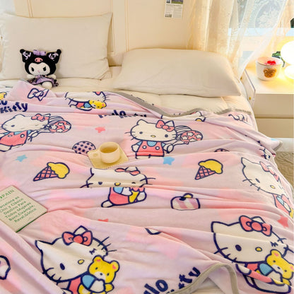 Damen weiche Fleece-Decke mit fröhlichem Kinderdesign Brehn