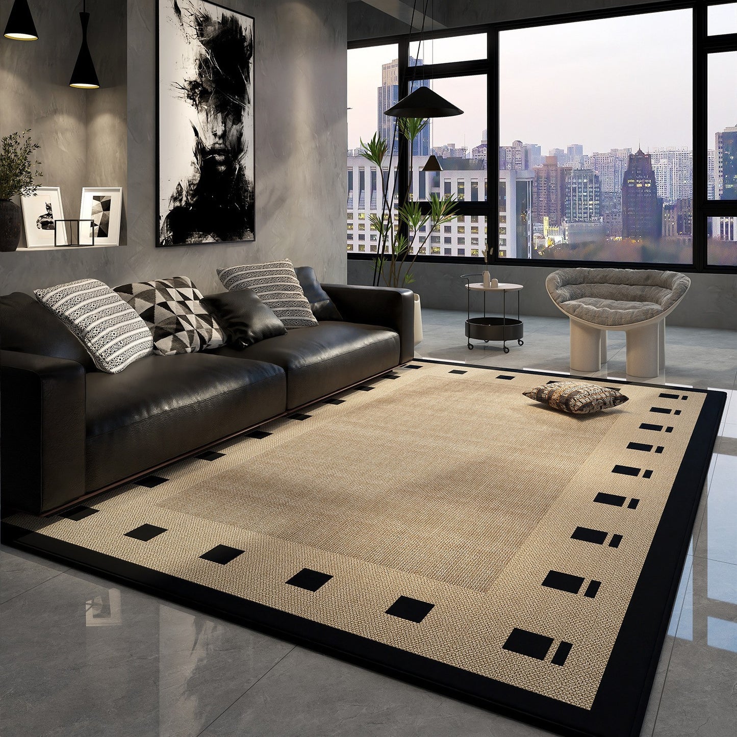 Geometrisch gemusterter Teppich